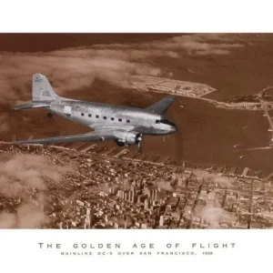 Kunstdruck Margaret Bourke-White - Mainline DC-3 over San Francisco 70x50cm