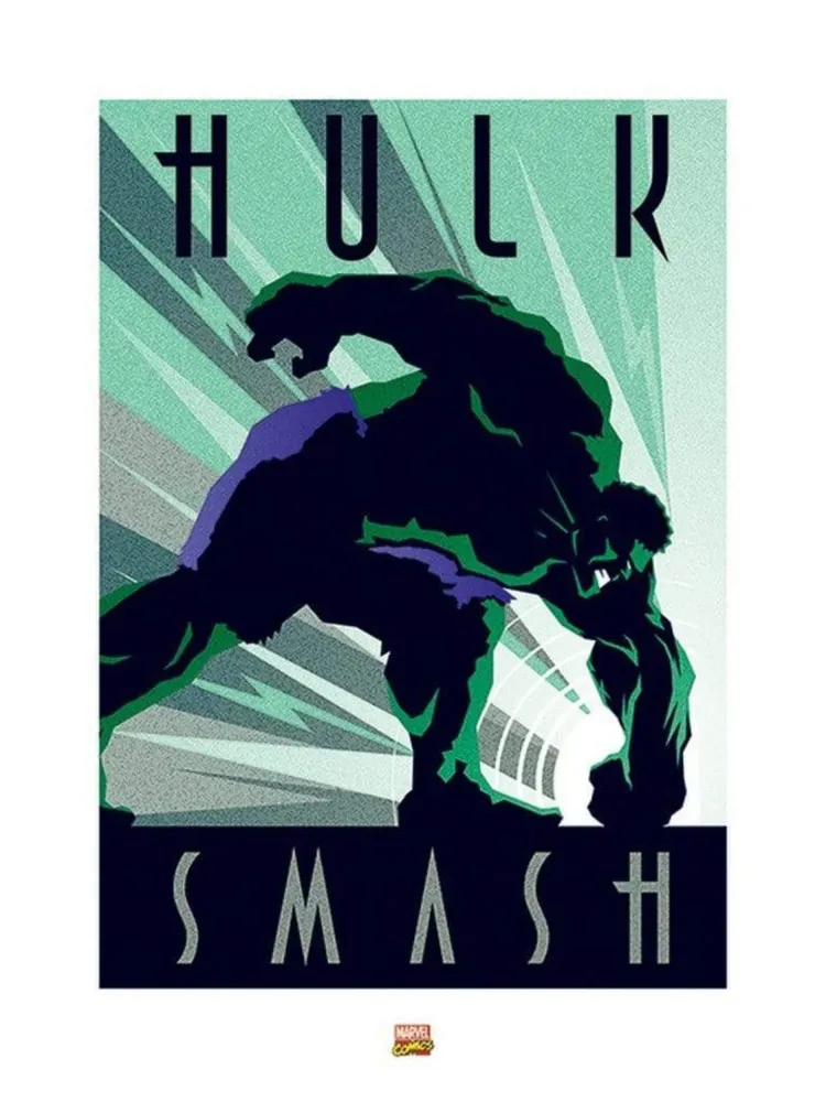 Kunstdruck Marvel - Deco Hulk - 60x80cm