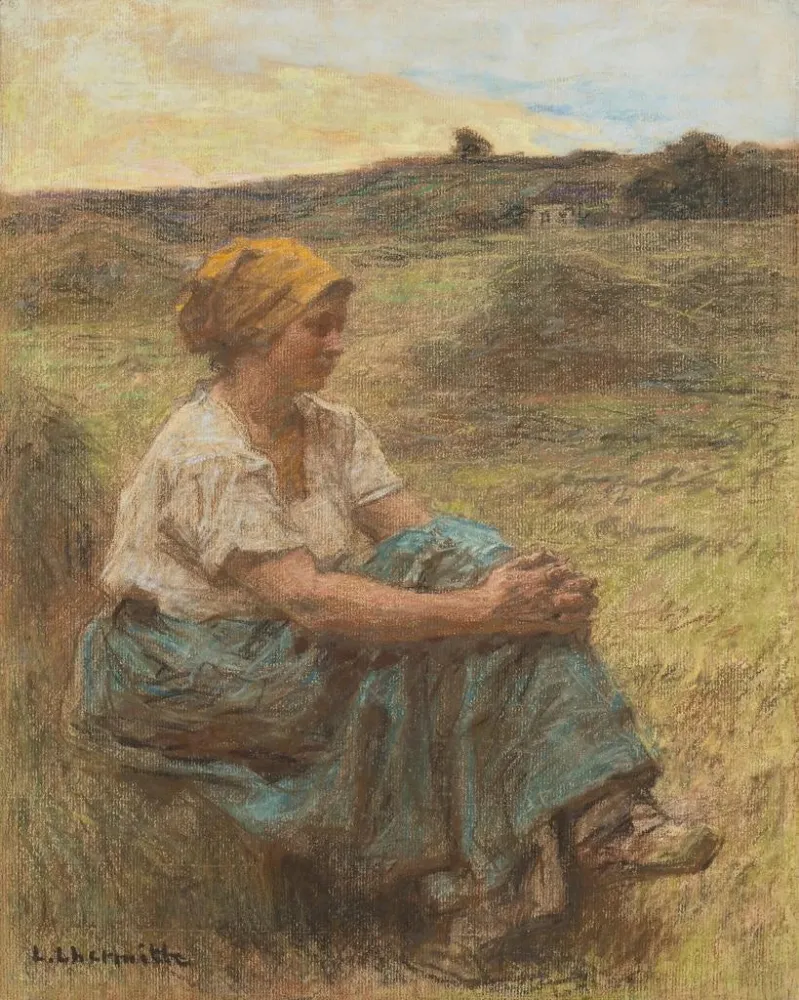 Kunstdruck Moissonneuse am Abend Mont-Saint-Pré-Léon Augustin Lhermitte | Kunstdruck