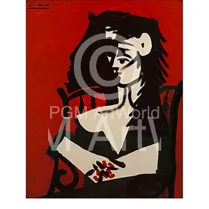 Kunstdruck Pablo Picasso - Jacqueline Mantil 40x50cm