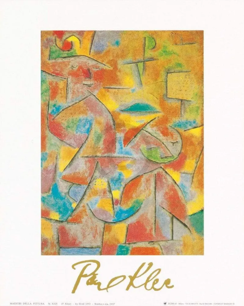 Kunstdruck Paul Klee - Bimba e zia, 1937 24x30cm