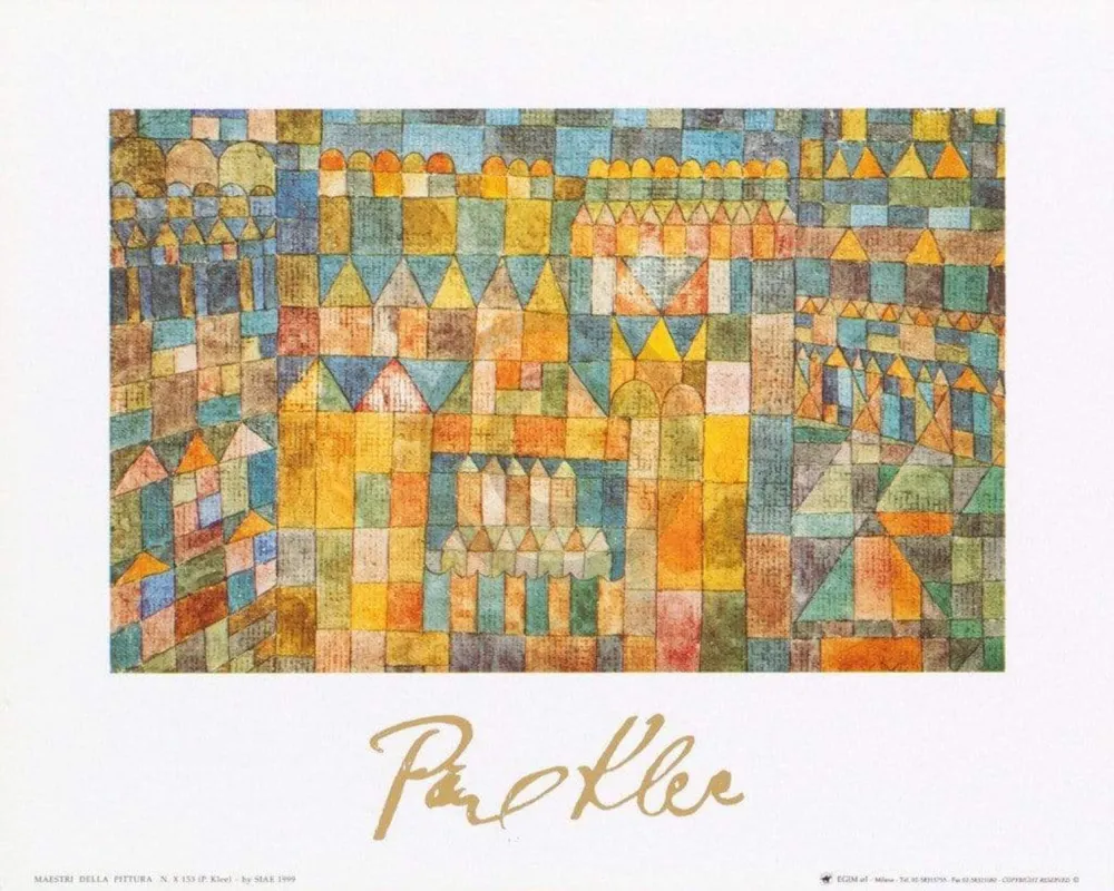 Kunstdruck Paul Klee - Tempelviertel von Pert, 1928 30x24cm