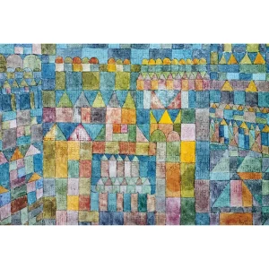 Kunstdruck Paul Klee - Tempelviertel von Pert, 1928 50x40cm