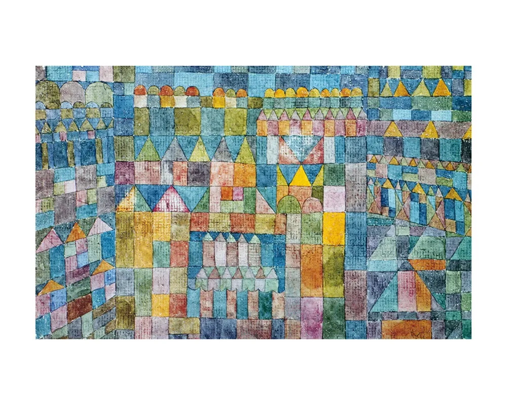 Kunstdruck Paul Klee - Tempelviertel von Pert, 1928 50x40cm