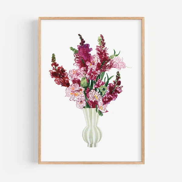 KUNSTDRUCK – PINK FLOWER BOUQUET