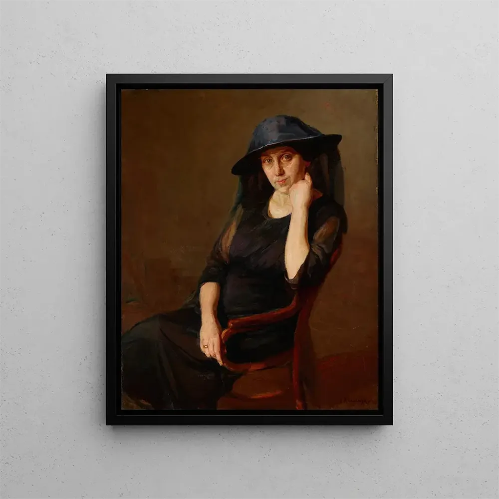 Kunstdruck Portrait der Ehefrau von Frau K. Künstler - Aleksander Krawczyk