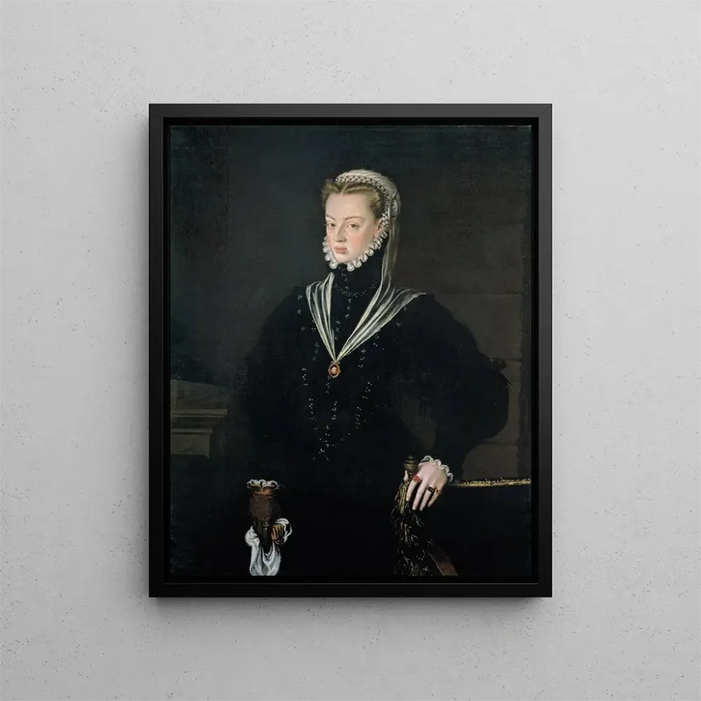 Kunstdruck Portrait von Juana d'Autriche, Prinzessin von Portugal - Alonso Sánchez Coello | Kunstdruck