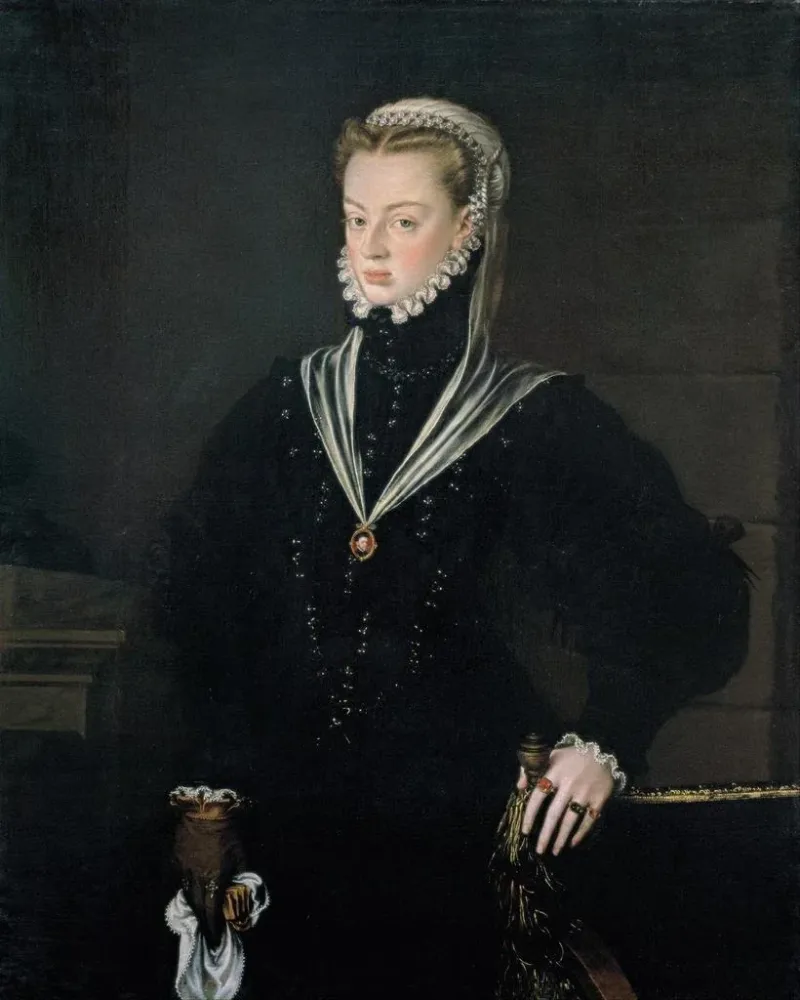 Kunstdruck Portrait von Juana d'Autriche, Prinzessin von Portugal - Alonso Sánchez Coello | Kunstdruck