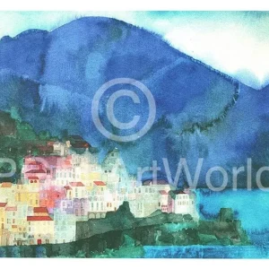 Kunstdruck Ralf Westphal - Amalfi, Golf von Salerno 70x50cm