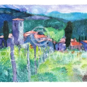 Kunstdruck Ralf Westphal - Castello di Spaltenna, Chianti 70x50cm