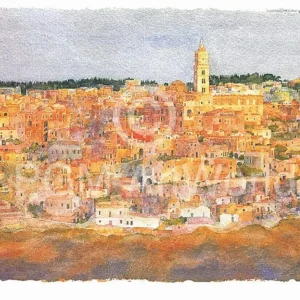 Kunstdruck Ralf Westphal - Matera-Sassi / Basilicata 100x70cm