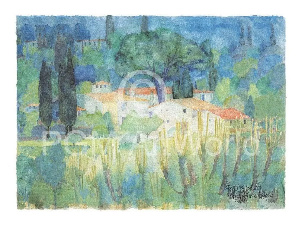 Kunstdruck Ralf Westphal - Mittagshitze der Toscana 80x60cm