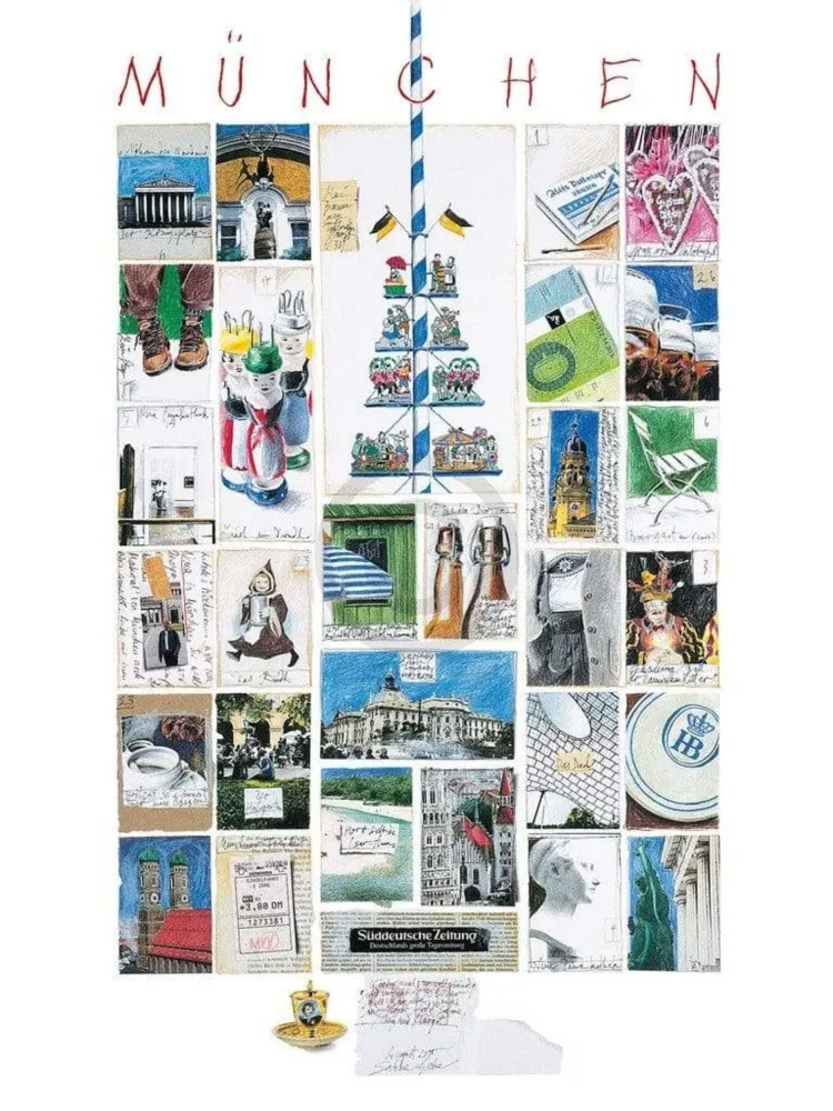 Kunstdruck Sabine Gerke - München 60x80cm