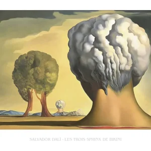 Kunstdruck Salvador Dali - Les Trois Sphinx de Bikini 80x60cm