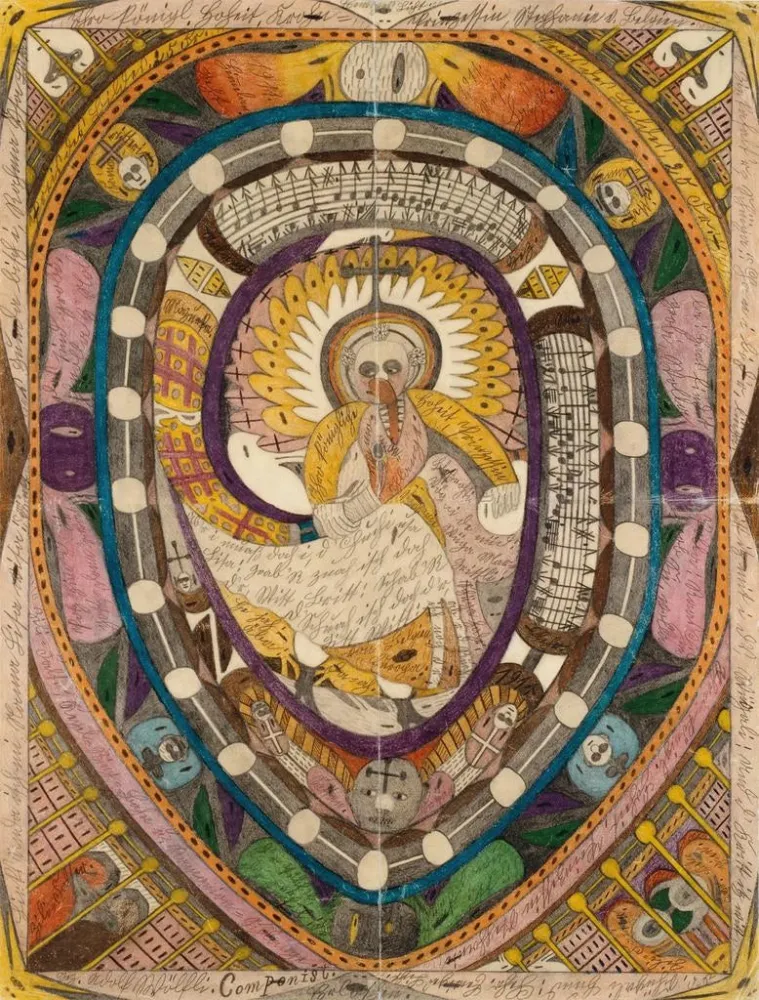 Kunstdruck Son Altesse Royale die Prinzessin Stéphanie von Belgien Europa und Ramonion Schlange - Adolf Wölfli