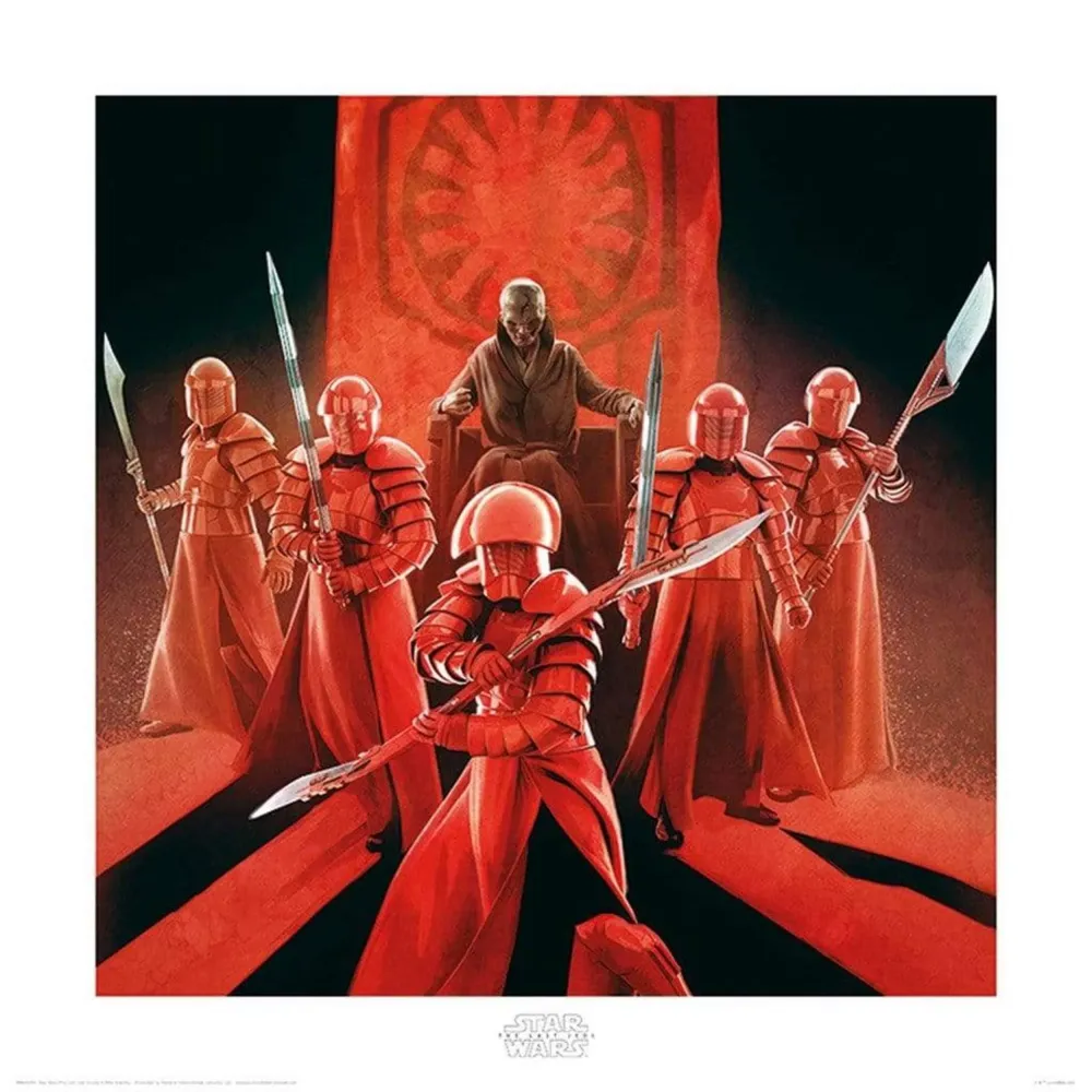 Kunstdruck Star Wars - Last Jedi Snoke and Elite Guards 40x40cm
