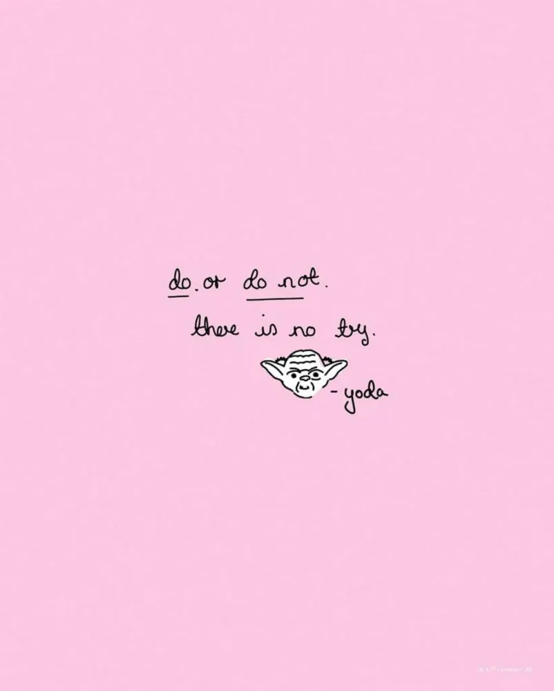 Kunstdruck Star Wars - Quote Yoda Cute 40x50cm