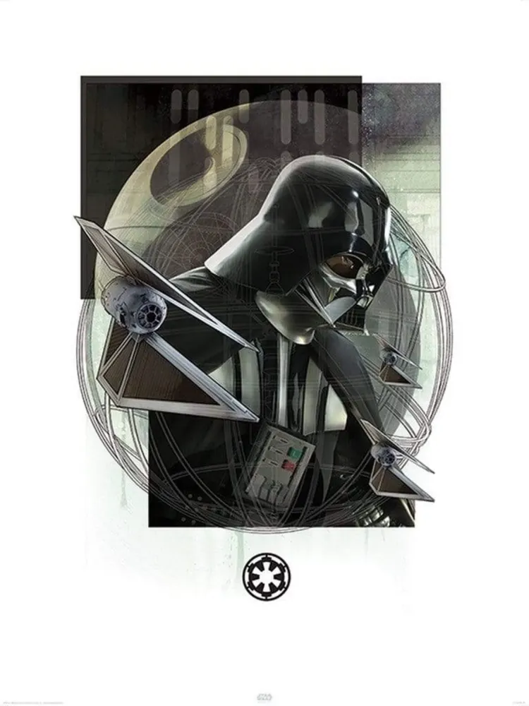 Kunstdruck Star Wars - Rogue One Darth Vader and Strikers 60x80cm