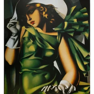 Kunstdruck Tamara De Lempicka - Donna Vestita Verde 60x80cm