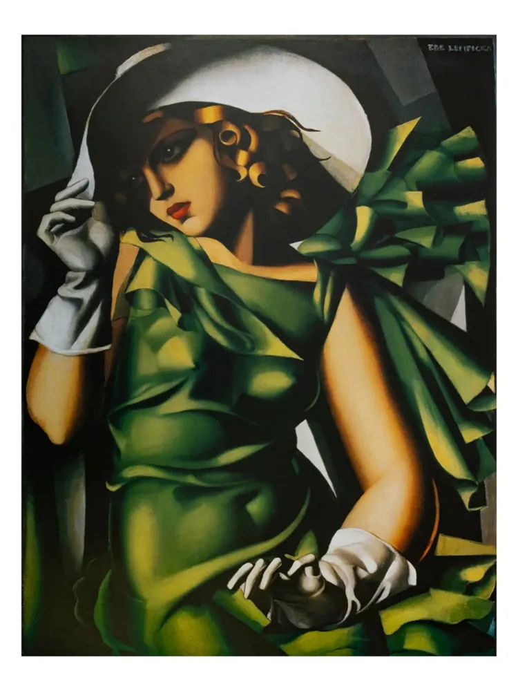 Kunstdruck Tamara De Lempicka - Donna Vestita Verde 60x80cm