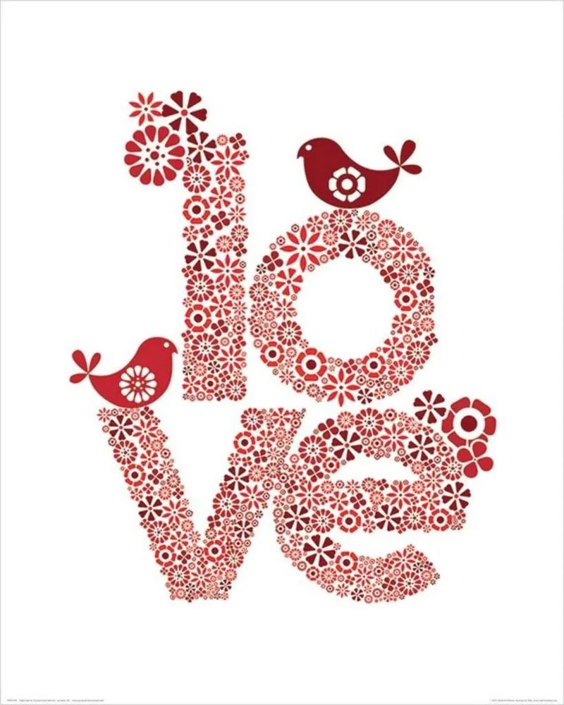 Kunstdruck Valentina Ramos - Red Love 40x50cm