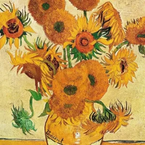 Kunstdruck Vincent Van Gogh - Vaso di girasoli 70x100cm