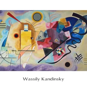 Kunstdruck Wassily Kandinsky - Jaune, Rouge, Bleu 80x60cm