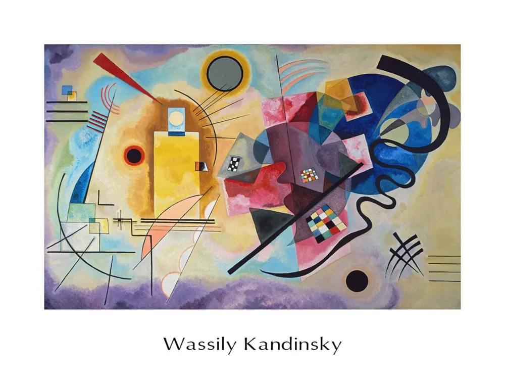 Kunstdruck Wassily Kandinsky - Jaune, Rouge, Bleu 80x60cm