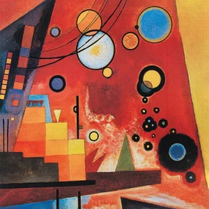 Kunstdruck Wassily Kandinsky - Schweres Rot 60x80cm