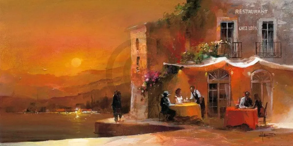 Kunstdruck Willem Haenraets - Dinner two II 100x50cm