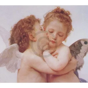 Kunstdruck William Bouguereau - first Kiss 50x40cm