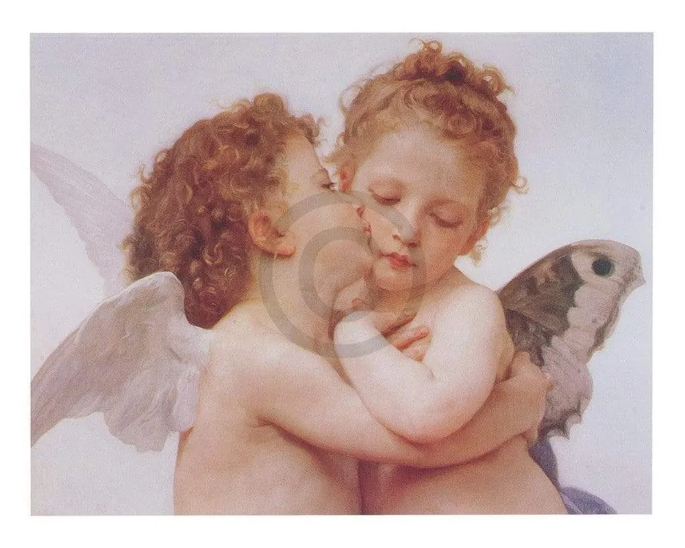 Kunstdruck William Bouguereau - first Kiss 50x40cm