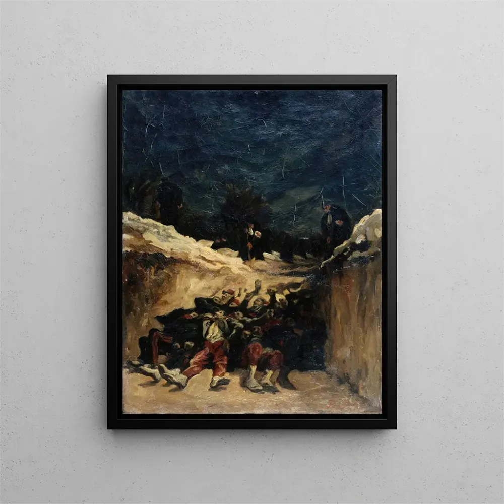 Kunstdruck Zouaves gestorben einem Graben Kriegsszene von 1870 - Auguste André Lançon | Kunstdruck