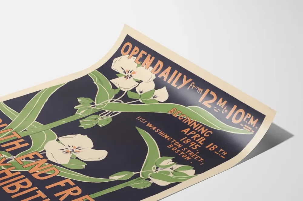 Kunstplakat Ausstellung South End - Vintage-Kunstdruck 1895