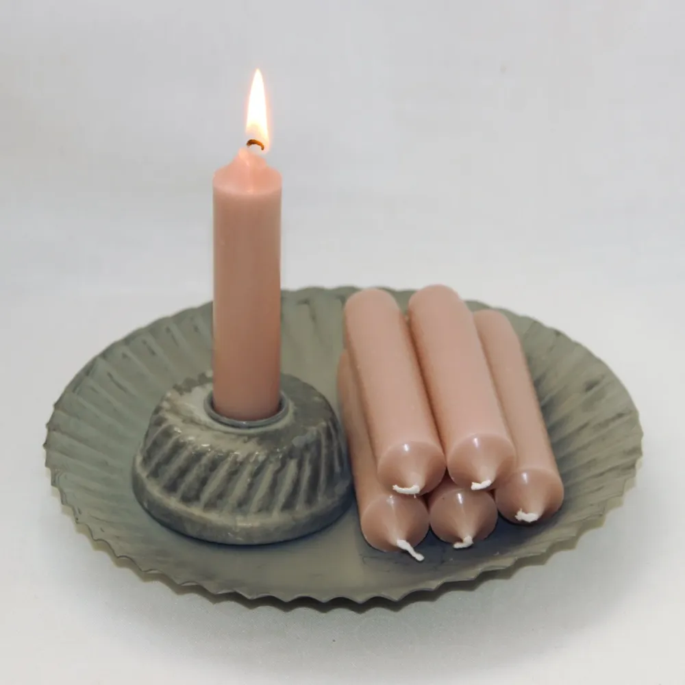 Ib Laursen Kerzen kurz 6er Set - rosa