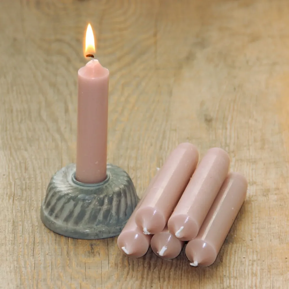 Ib Laursen Kerzen kurz 6er Set - rosa