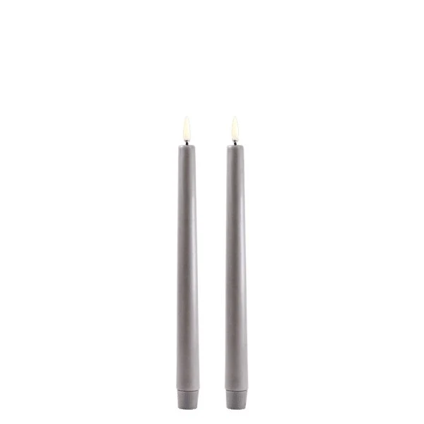 LED Stabkerzen 2er Set, Grey