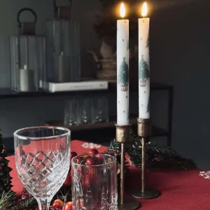 LED Stabkerzen 2 Stk. - Weihnachtsmotiv