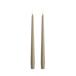 LED-Stabkerzen 2er-Set - Kit Grey