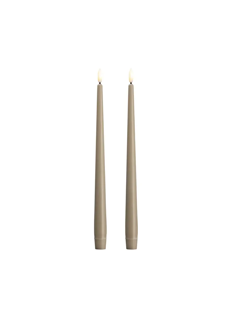 LED-Stabkerzen 2er-Set - Kit Grey