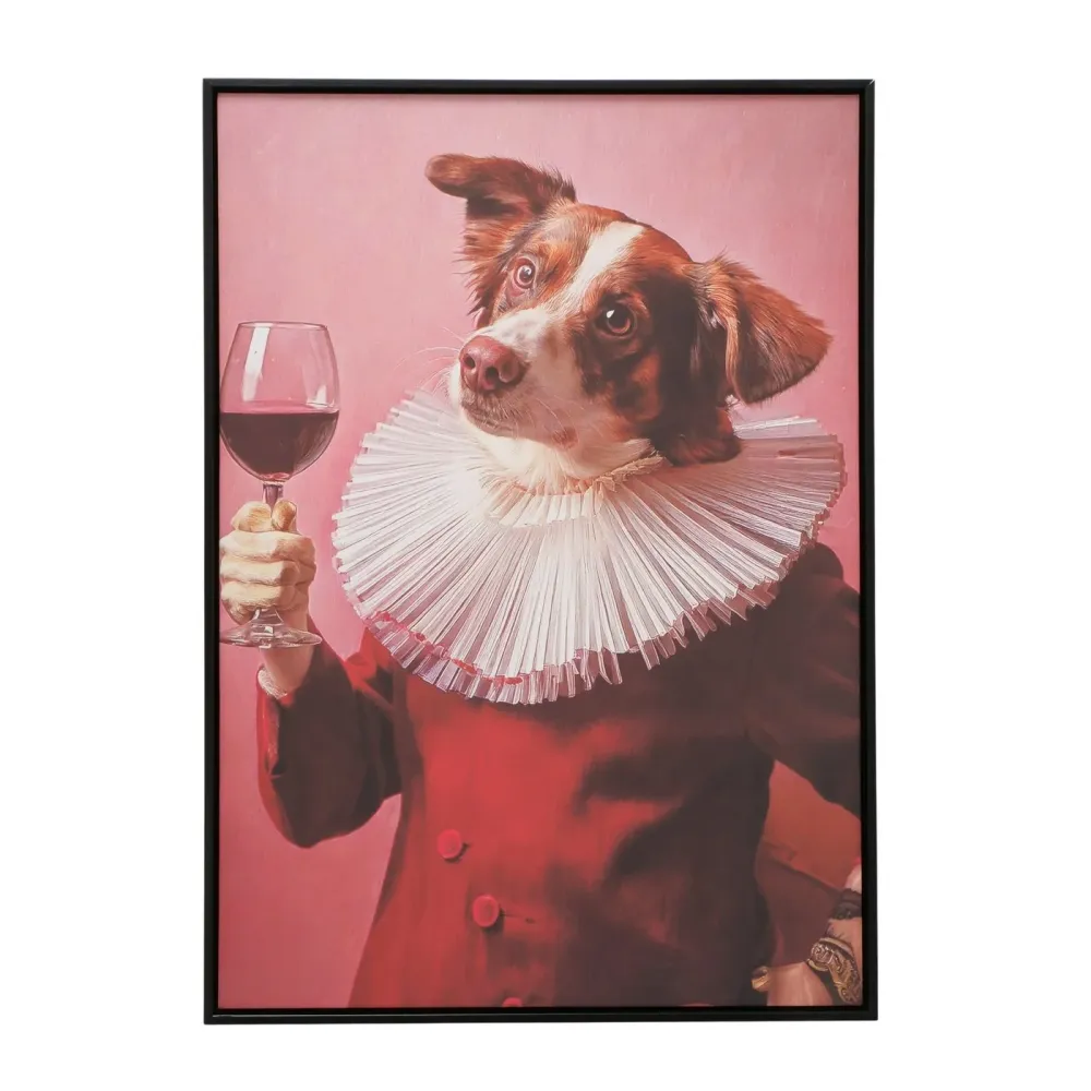 Leinwandbild Hund Albrecht 70x50 cm Kunstdruck mit Rahmen