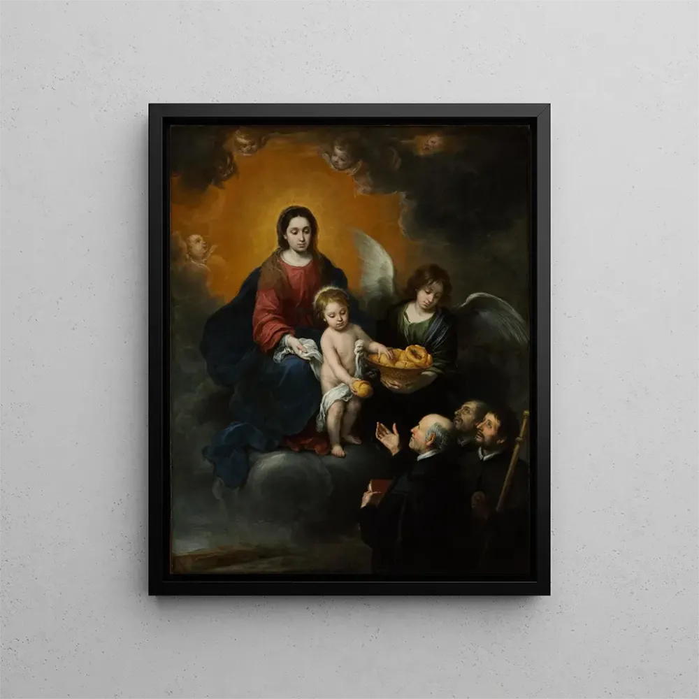 L'Enfant Jésus verteilt Brot die Pilger - Bartolomé Esteban Murillo | Kunstdruck