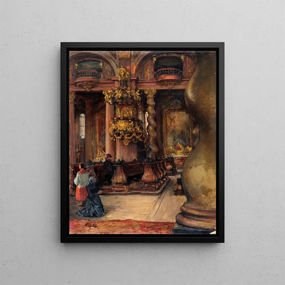 L'intérieur de l'église universitaire de Vienne - Alfred Edler von Pflügl | Kunstdruck