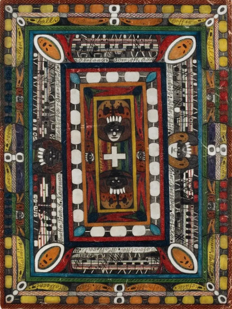 L'île commerciale et industrielle de Corfou dans la mer Baltique - Adolf Wölfli | Kunstdruck