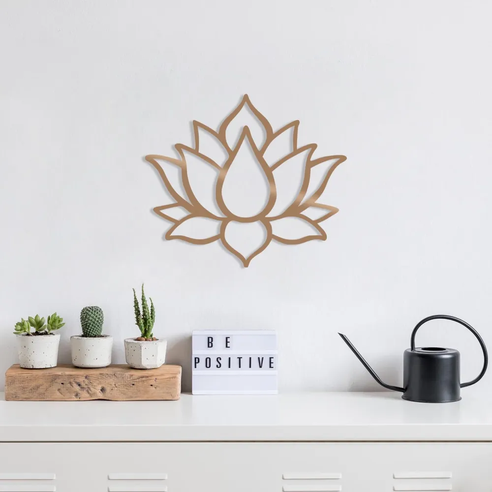 Lotus Flower 1 Wanddeko - Kupfer