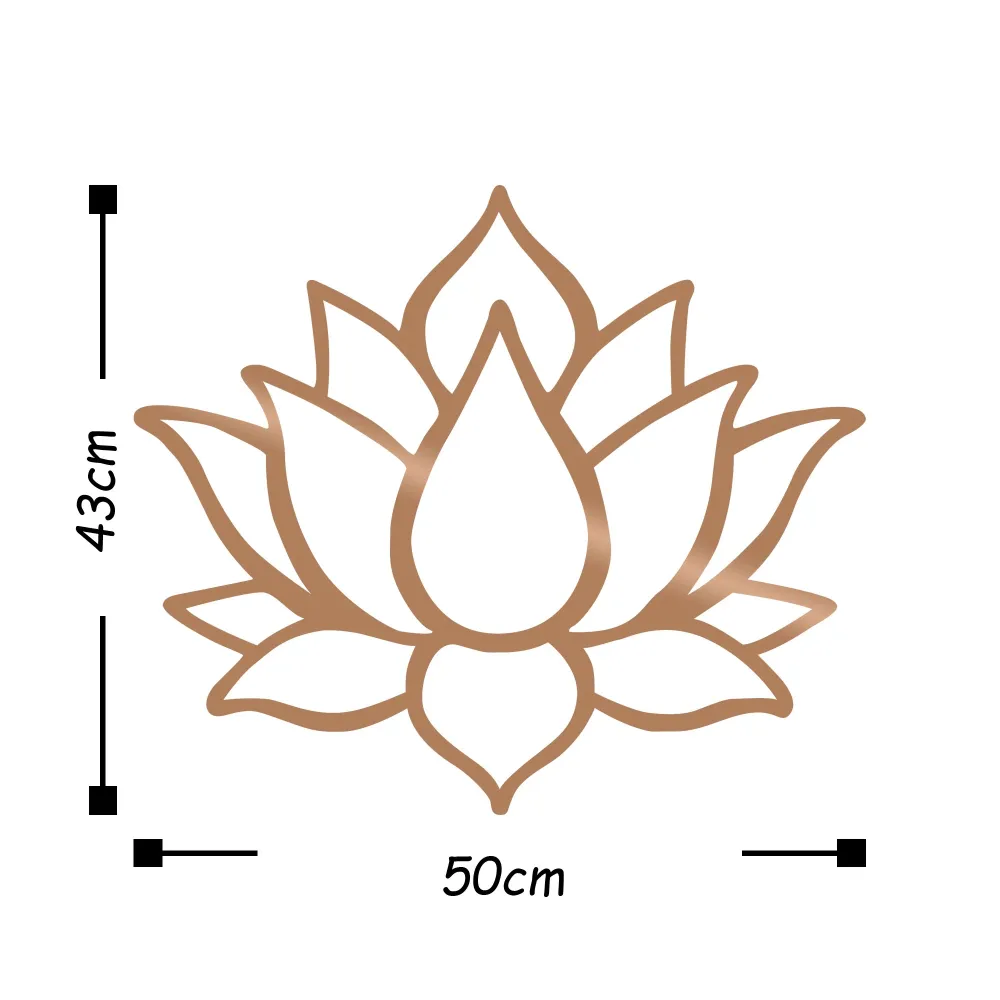 Lotus Flower 1 Wanddeko - Kupfer