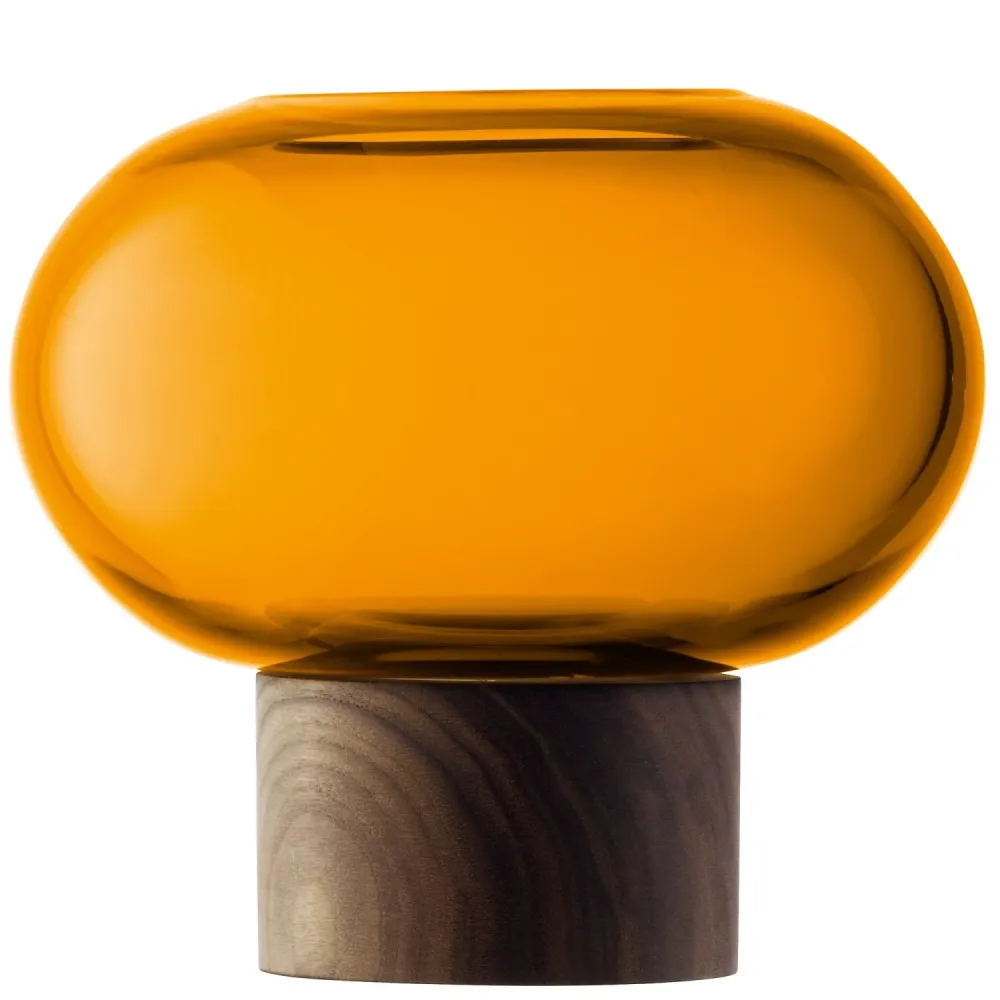 LSA Oblate Vase Ø15cm, H13.5cm - bernstein walnuss LSAOB09