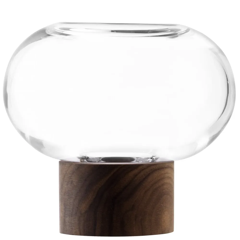 LSA Oblate Vase Ø15cm, H13.5cm - klar walnuss LSAOB08