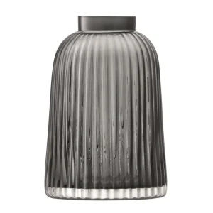 LSA Pleat Vase H20cm - grau LSAPT03