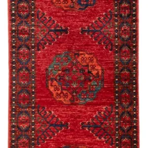 Läufer Afghan - 207 x 80 cm - rot